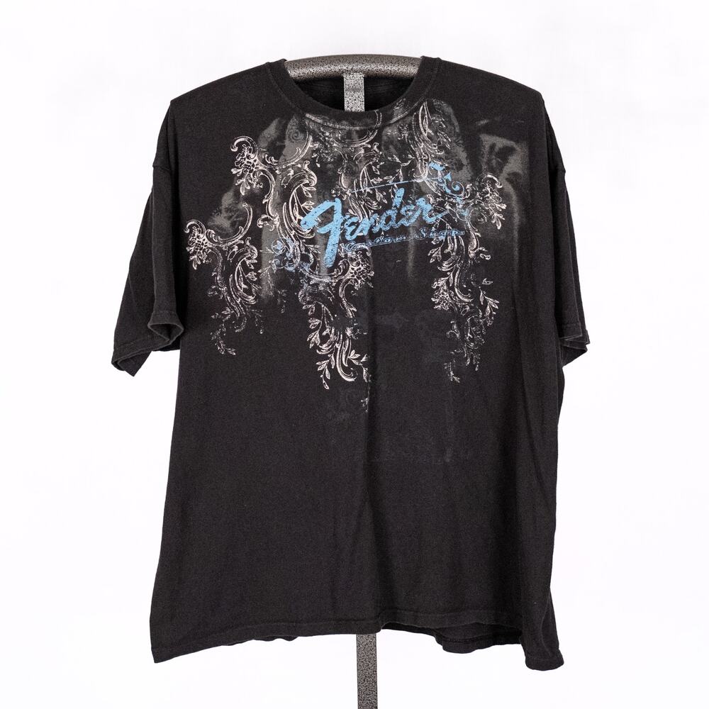 Fender Custom Shops Graphic Logo T-Shirt Men's SZ XXL 100% Cotton Made In Mexico